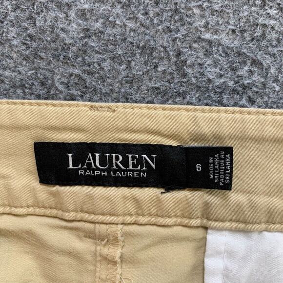 Lauren Ralph Lauren Pants Womens 6 Butter Cotton Blend Stretch Wide Leg Cropped - Picture 5 of 9